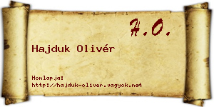 Hajduk Olivér névjegykártya