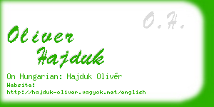 oliver hajduk business card